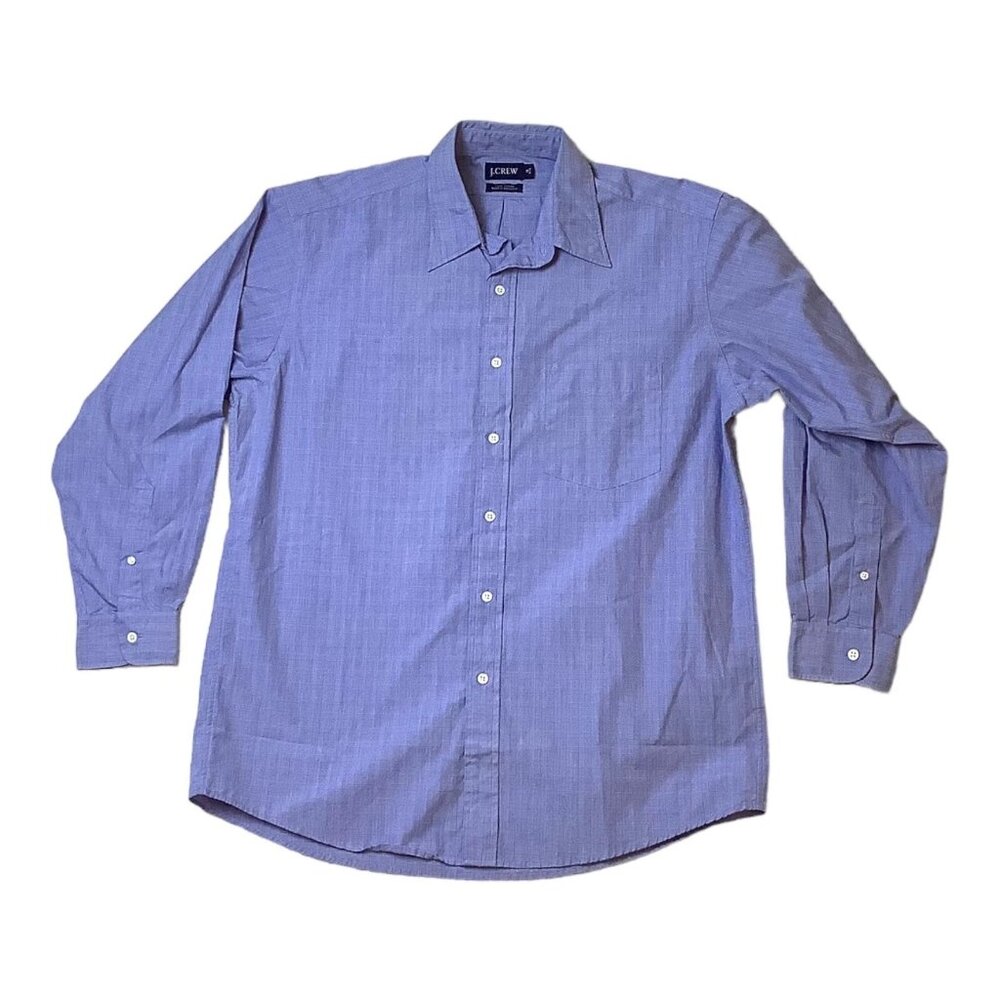 J. Crew Shirt Men's Size 16-32/33 Plaid Button Up Long Sleeve 100% Cotton